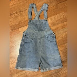 Denim Overalls Shorts